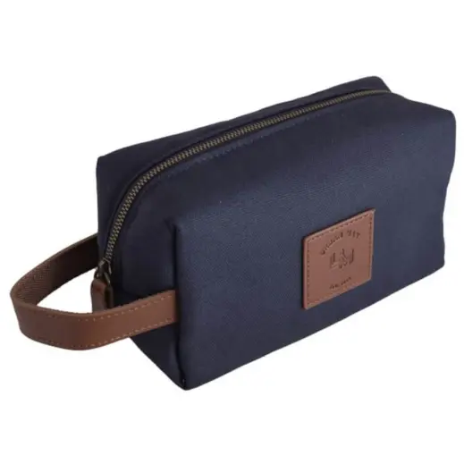 Urban Man Logan Toiletry Bag Navy Side